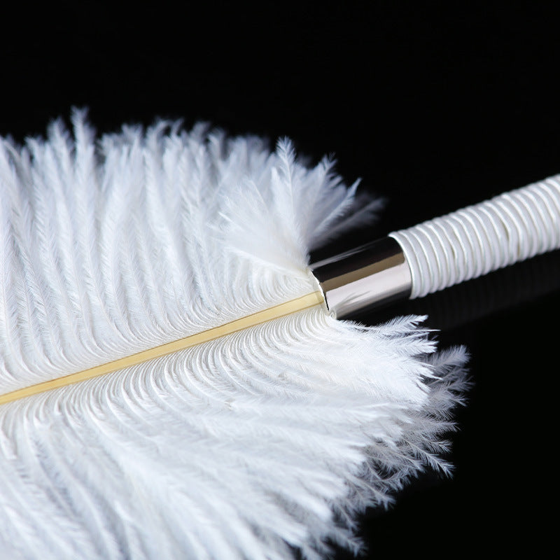Image of Erotic feather tease stick ostrich feather shoot flirt feather brush sm supplies foreplay toys sex toys adult sex